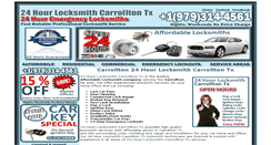 Desktop Screenshot of 24hourlocksmithcarrolltontx.com
